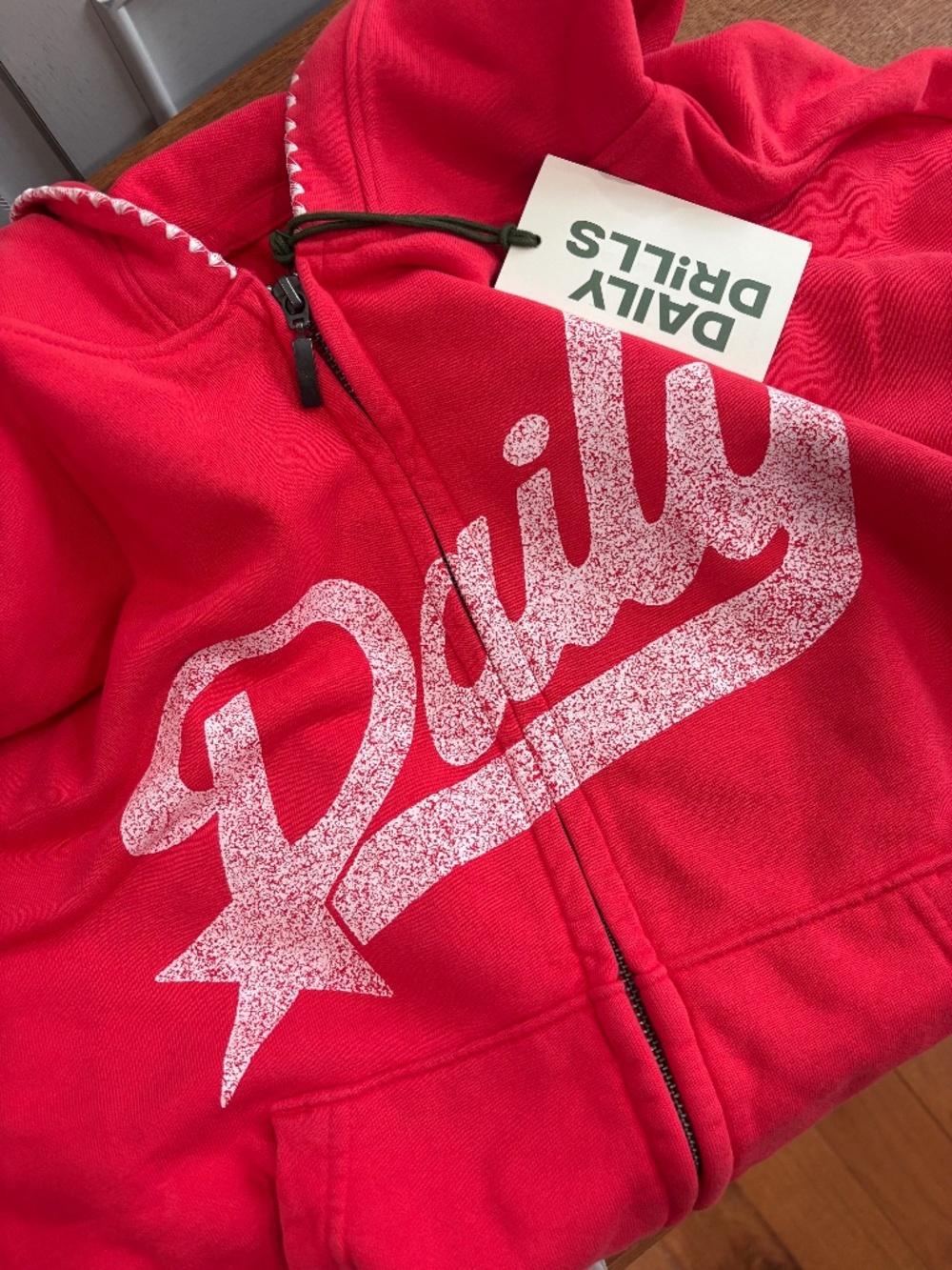 Daily Drills AMERICANA ZIP HOODIE color Heart